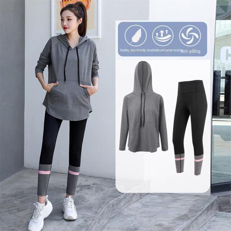 High-End Women's Yoga & Pilates Sportswear - 2024 Autumn Two-Piece Suit