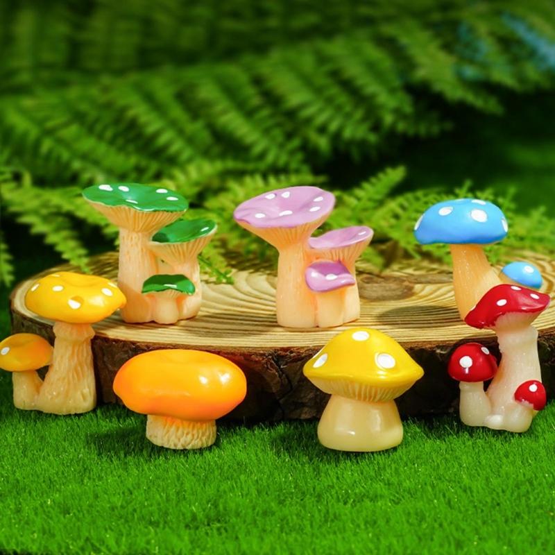 Resin Mushrooms for Outdoor and Indoor Use for Home Decoration Garden Projects Weather Resistant Miniature Ornaments