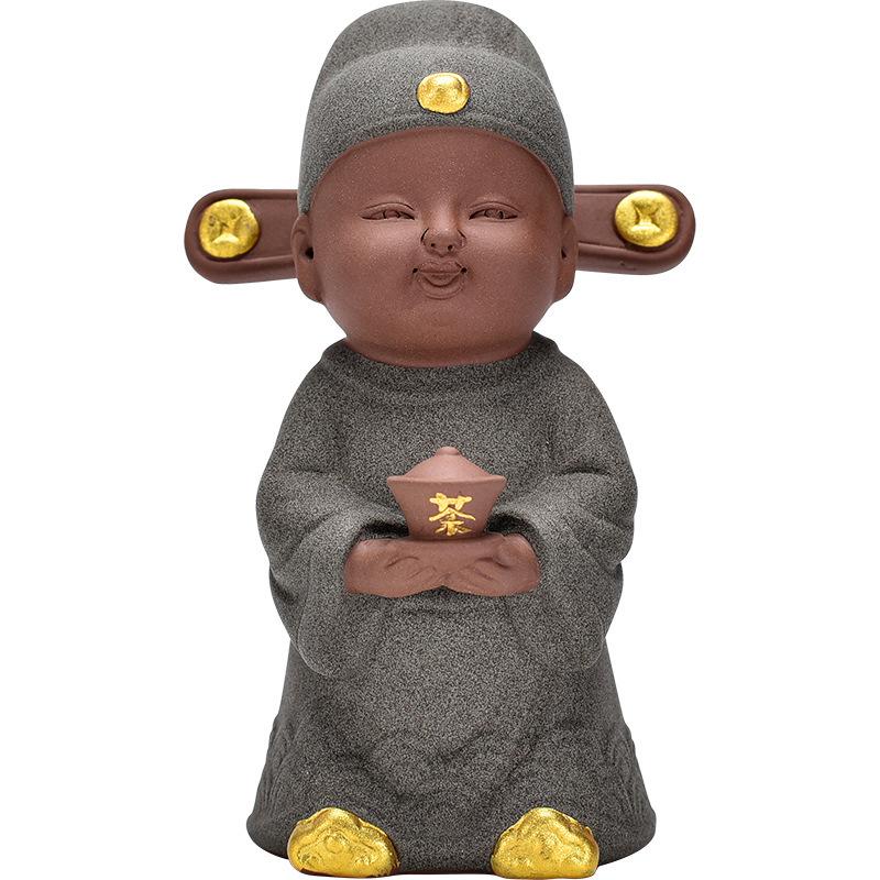 Ceramics Figure decoration statue ,Chinese style champion Lang, Cute Home Room Office Tea Table Decoration Accessories Gifts