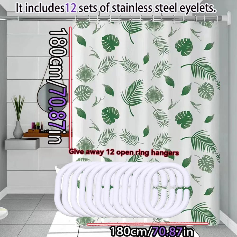 Bathroom Shower Curtain Waterproof Bathtub Bathing Curtains Easy Clean And Wipe Peva Shower Curtains Bathtub Curtain With Hooks