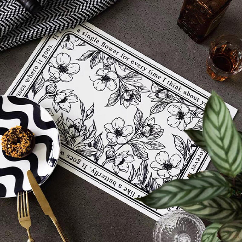 Breast Blooming PVC Leather Table Mat Blooming Leather Table Mat (A)