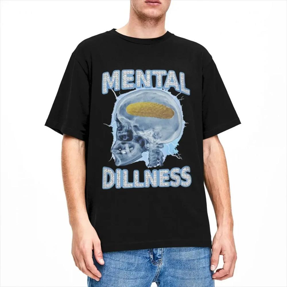 Männer Frauen Psychische Erkrankung Lustig Psychische Gesundheit Schädel Meme T-Shirts Merch Dillgurken Meme T-Shirt Kleidung T-Shirts