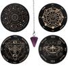 Wooden Pendulu M Board Altar Ouija Board Divination Energy Carven Plate Healing Meditation Board Ornaments Divination Board Game