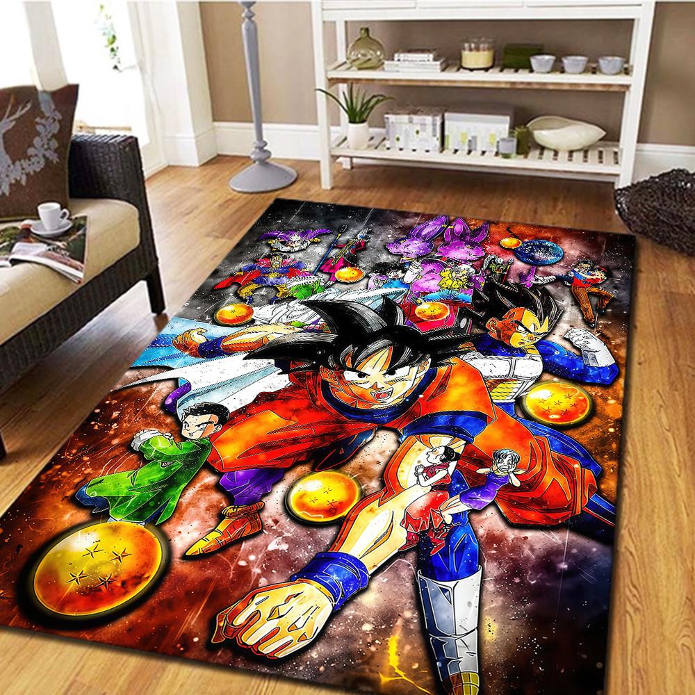 Son Goku Anime Home Decor Carpet, Bedroom Floor Rug, Digital Printing Movie Mat, Large Play Mat -HYQ31