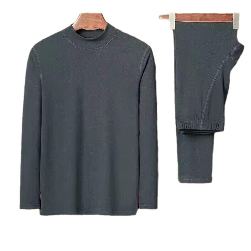 Unisex Double-Sided German Velvet Base Layer Set for Autumn, Winter & Spring