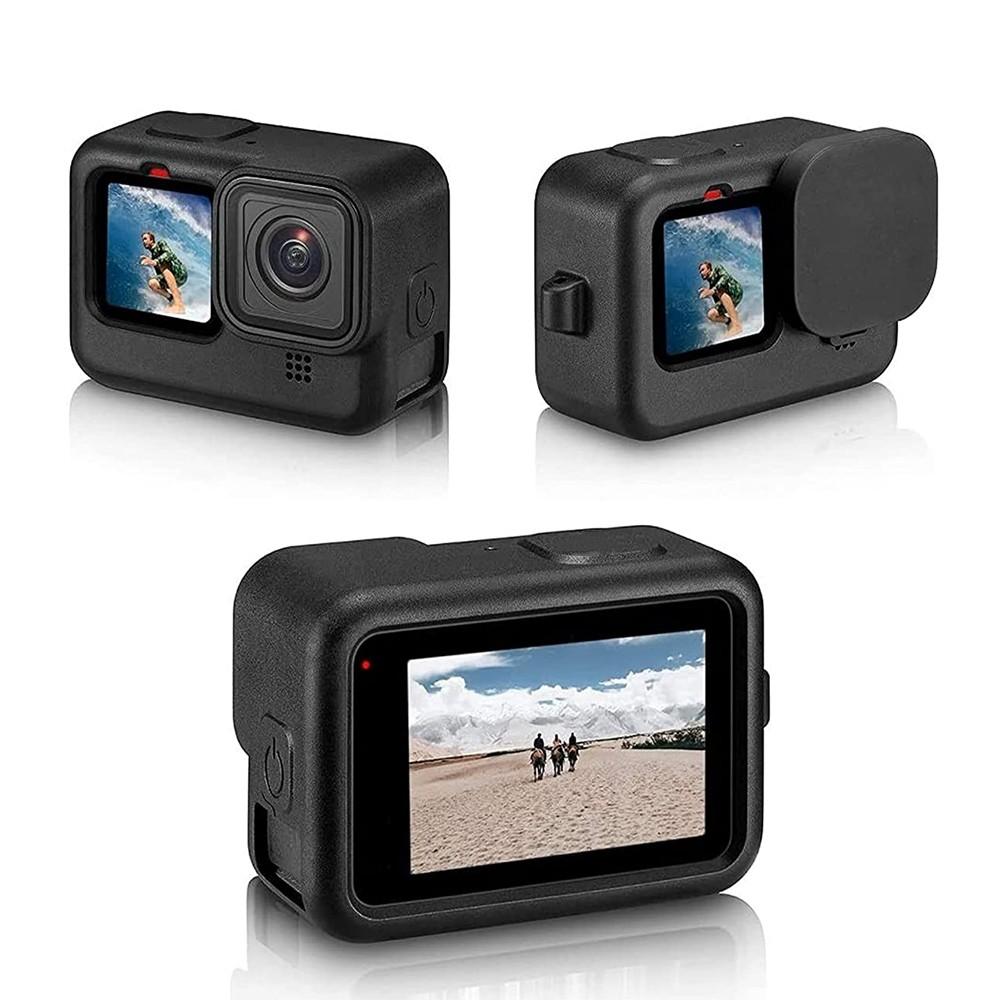 Full Protection Kit for GoPro Hero 9/10/11/12/13 Black - Silicone Cover + Tempered Film + Lens Cap