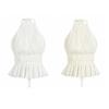Sleeveless Chiffon Vest Tops Halter Women's Crop Top Fashion Lace-up Camisole  Beach
