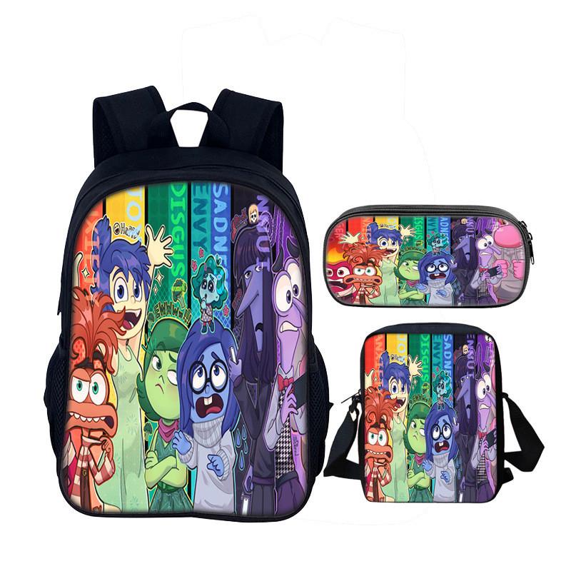 Inside Out 16inch School Backpack Set With Polyester Material For Kids And Teens