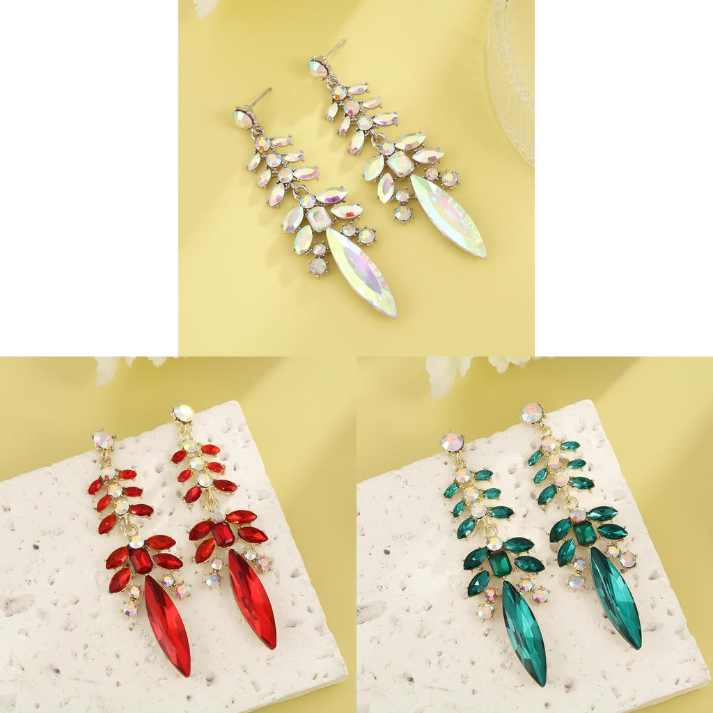 Geometric Alloy Dangle Earrings For Women With Luxury Leaf Tassels Suitable For Weddings And Parties