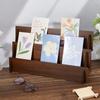 2/3/4 Tiers Greeting Card Display Stand Wooden Vertical Design Jewelry Storage Rack Multi-Functional Space Saving