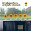 New 5pcs Swinging Sunflower Car Ornaments Refreshing Healing Fresh Flowers Car Center Console Decor Creative Desk Ornaments