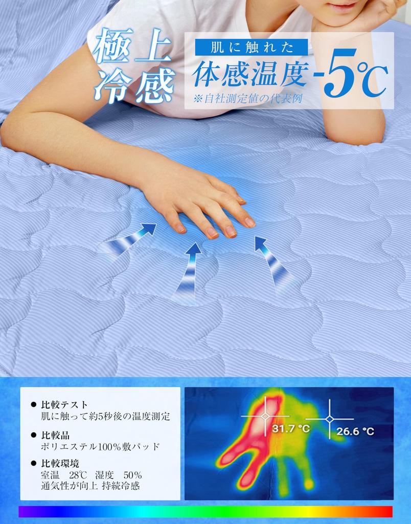 Et Protège-matelas double pour un refroidissement puissant doux au toucher comme être enveloppé dans un lisse et pas pour l'été bon refroidissement matelas rafraîchissant