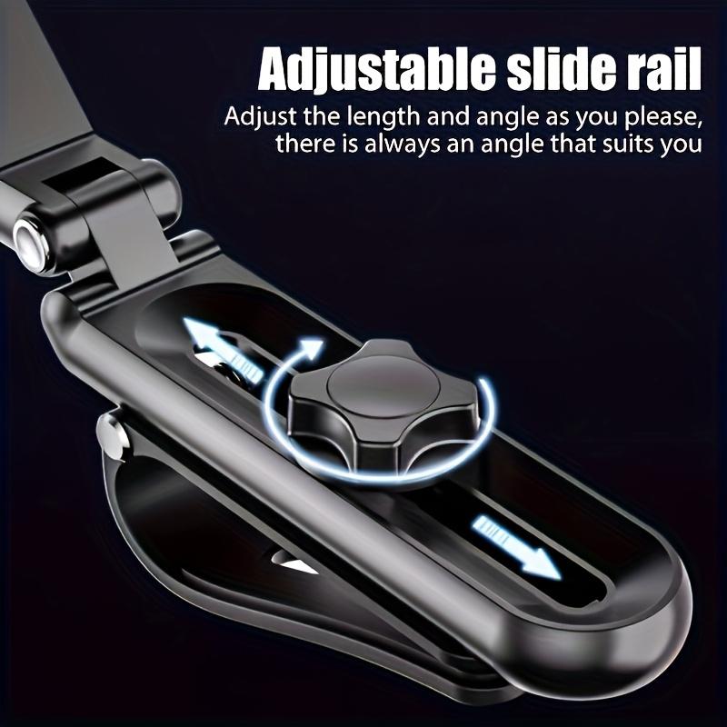 Car Sun Visor Mobile Phone Holder, 360 Degree Rotation, ABS Material, Suitable for Dashboard, Waterproof Car Mobile Phone Holder with Rotation