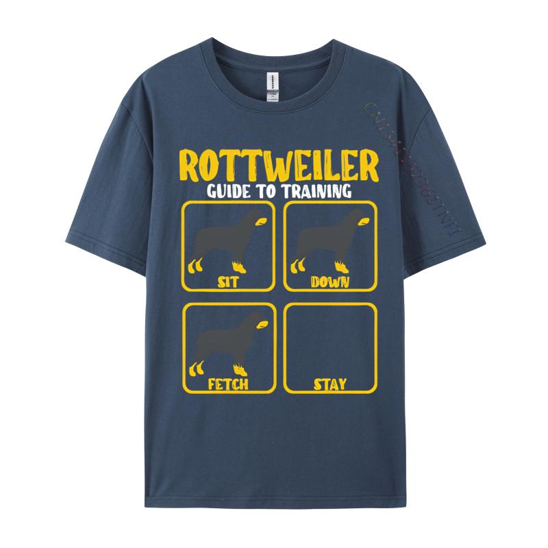 Funny Rottweiler Guide To Training Tshirt Men Top Tshirts Brand Cotton Tops Tees Printed On Casual