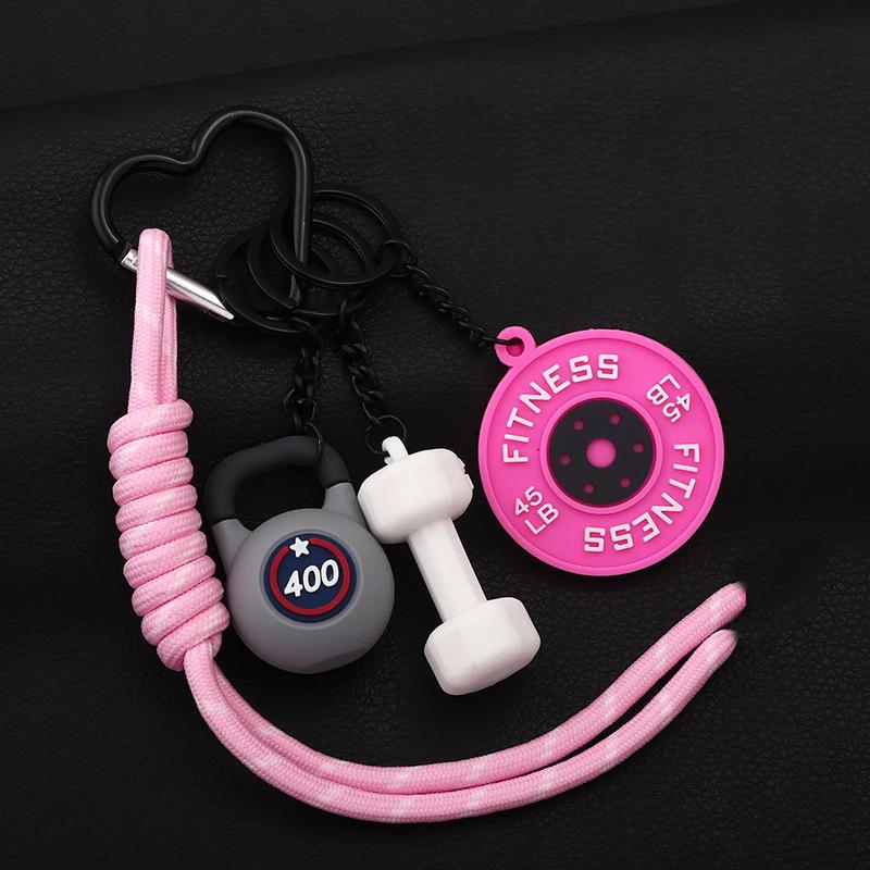 Bag Charm 3DMini Dumbbell Fitness Kettle for Women Men Fashion Bag Pendant Fitness Enthusiast Athlete Bag Car Key Decoration Gift
