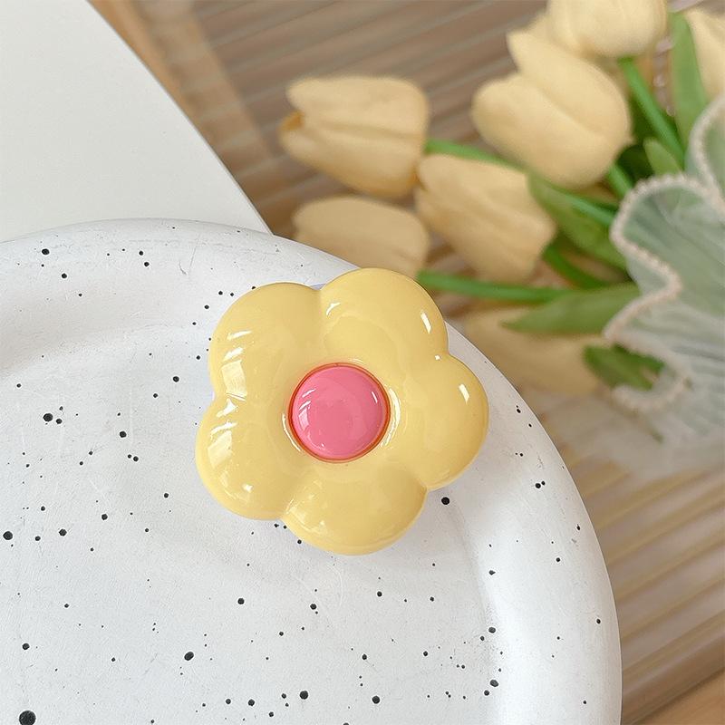 Xiaoqing Fresh Wind Flower Mobile Phone Airbag Bracket Paste Lazy Desktop Watching Drama Support Stand Portable Ring Men'S And Women'S