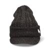 Mozu Cable Visor Knit Cap with Black Brim, Adult,