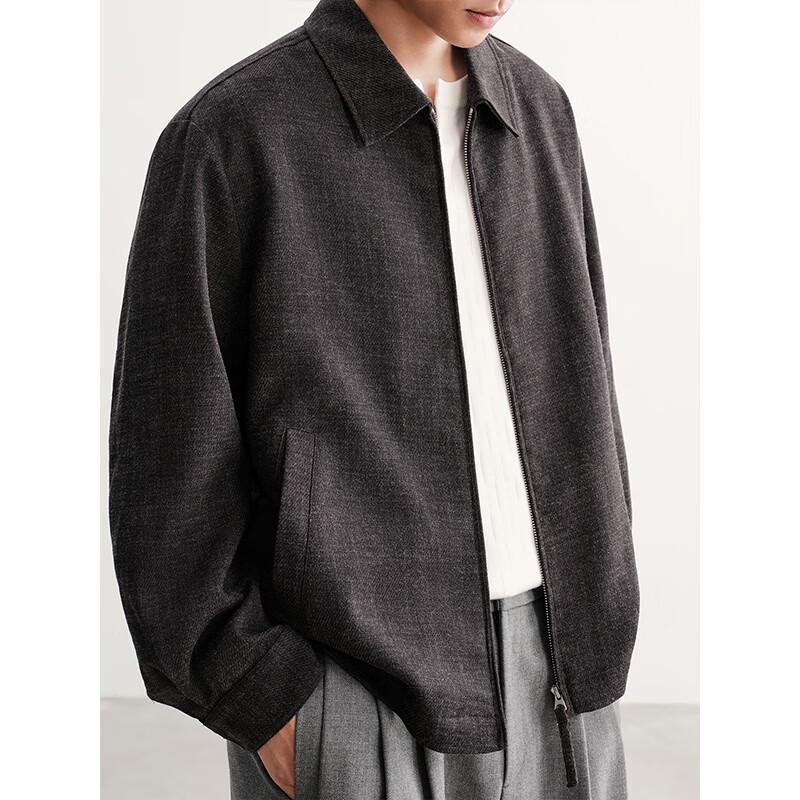 HAUT TON Vintage Matte Wool-Feel Oversized Lapel Jacket