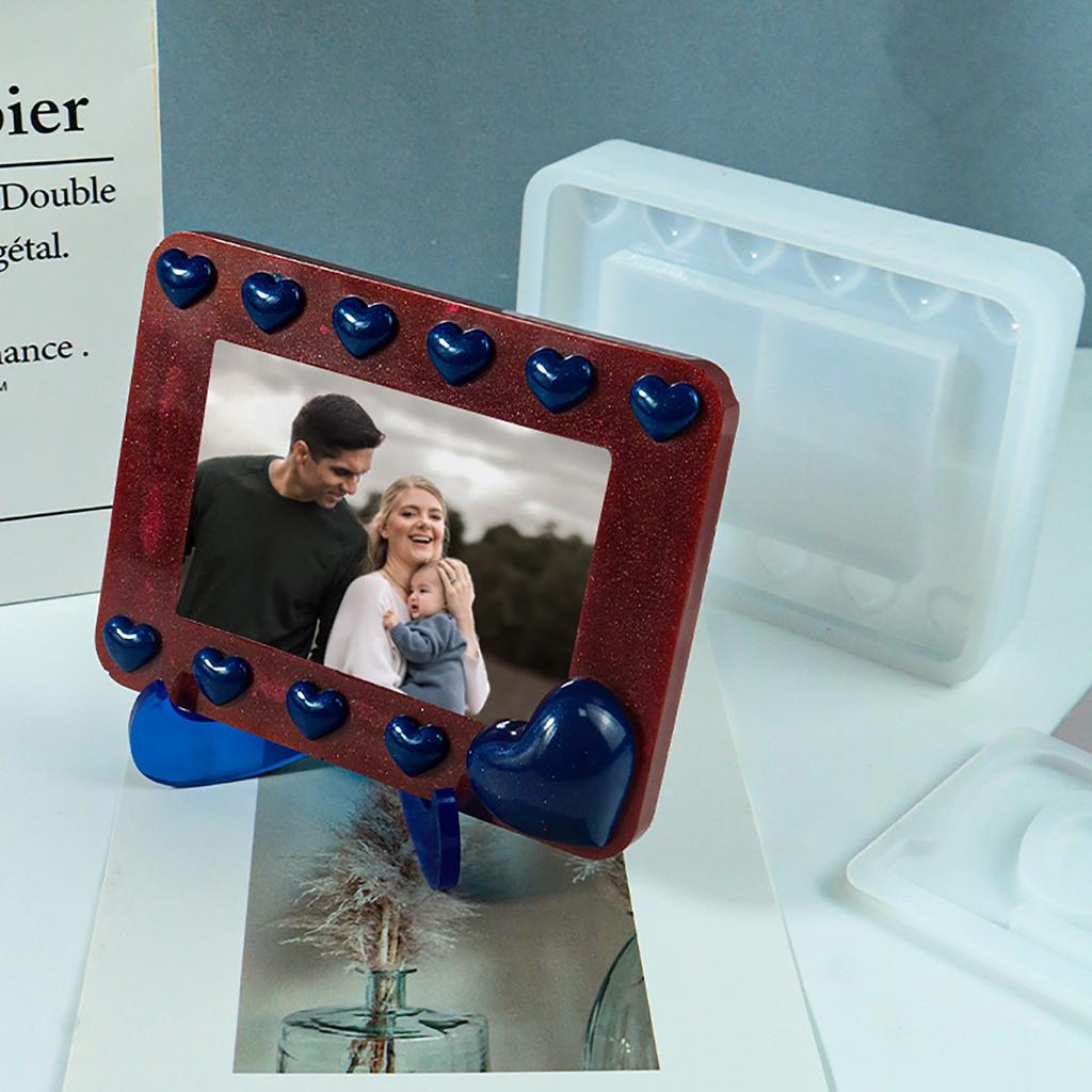 Heart Photo Frame Molds Picture Frame Molds Silicone Moulds Clay Mold Table Decorations Hand-Making Supplies for Photo
