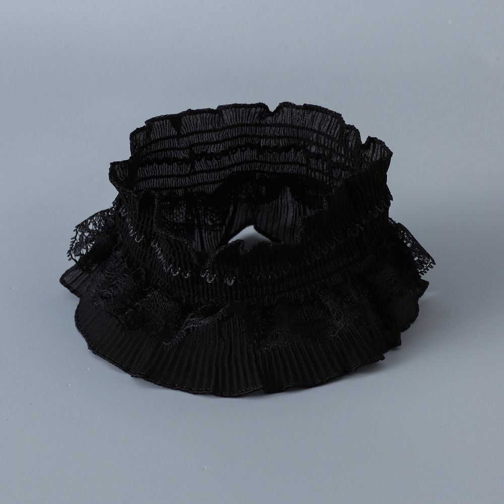 White Black Lace Collar Detachable Wrist Cuffs Clothing Accessory Neck Ruffles  Photo Prop