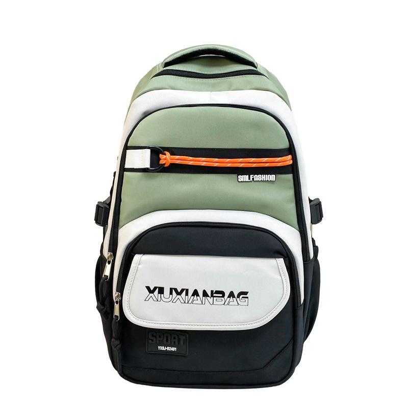 Contrasting Color Large-capacity Schoolbag Trendy Versatile Travel Computer Backpack Lightweight Unisex Casual Backpack