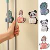 Seamless Cartoon Mop Clip Self-adhesive Wall Mop Holder Multi-purpose Broom Hanger  for Home
