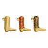 18K Gold-Plated Stainless Steel Shoe Pendant Charms for DIY Bracelets & Necklaces