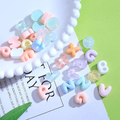 Bright Transparent English Letters Cream Glue DIY Phone Case Kit Resin Jewelry & Hairpin Accessories