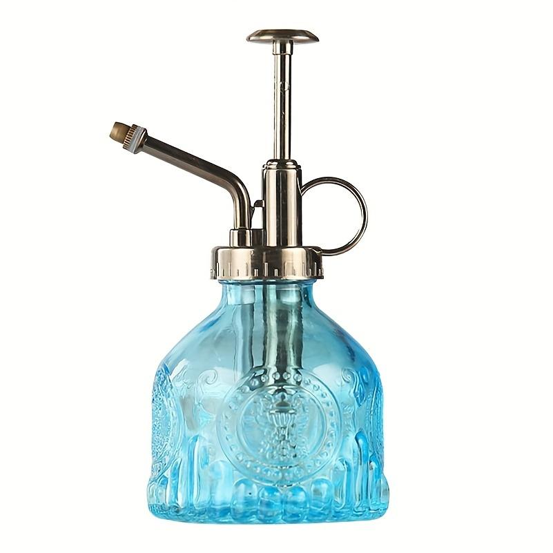 1pc Glass Watering Spray Bottle, Vintage Bronze Plastic Top Pump Watering Can Glass Spary Bottle Plant Mister, For House Plants,
