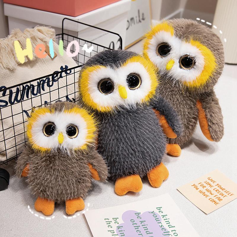 Eyed Big Owl Plush Toy Cute Cartoon Girl Children Sleeping Soothing Gift Doll