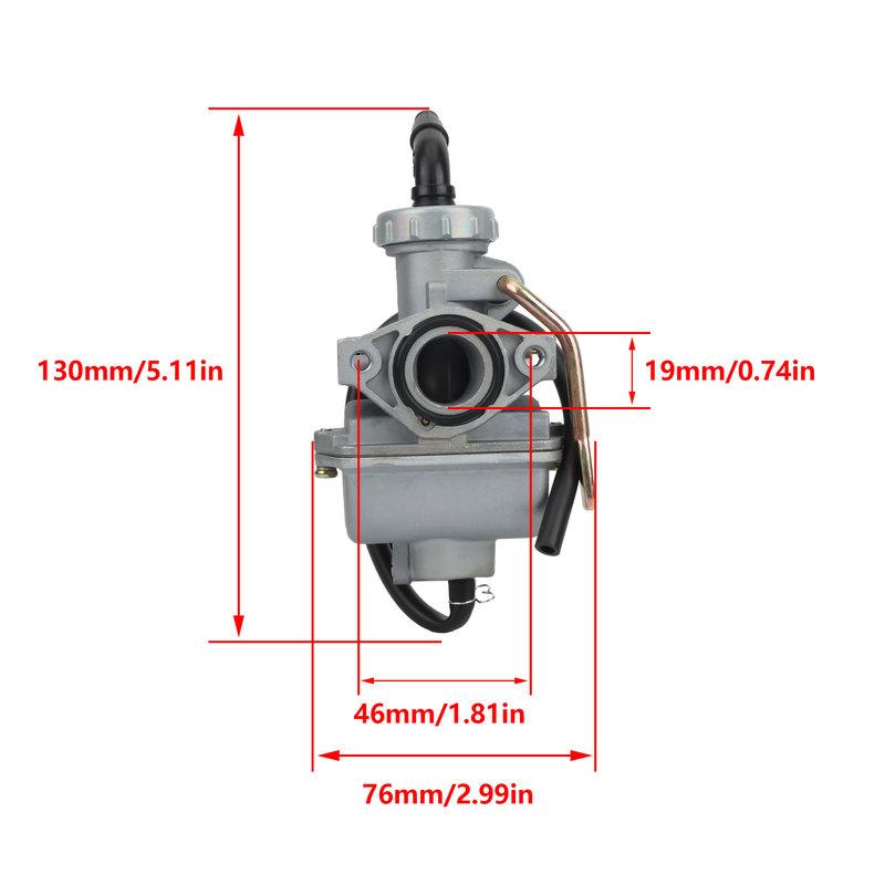 Motorcycle PZ20 Carburetor For Keihin 50cc 70cc 90cc 110cc 125cc Chinese Quad 4 Stroke ATV 4 Wheeler Dirt Bike Accessories