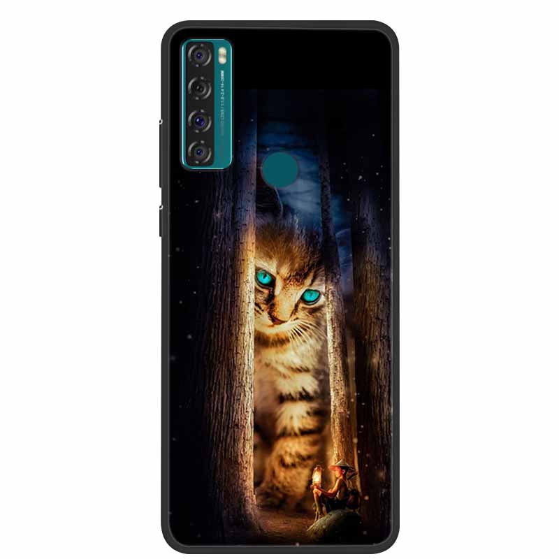 Para TCL 20 SE Funda 205 de silicona suave Funda de dibujos animados para TCL 20B 6159K Funda trasera para TCL 20 R 5G 20SE Fundas de moda TPU Funda