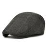 Men and Women Retro Newsboy Cap Men Autumn Winter Herringbone Duckbill Hat Tweed Flat Peaked Beret Hat Women Painter Gatsby Driving Cap