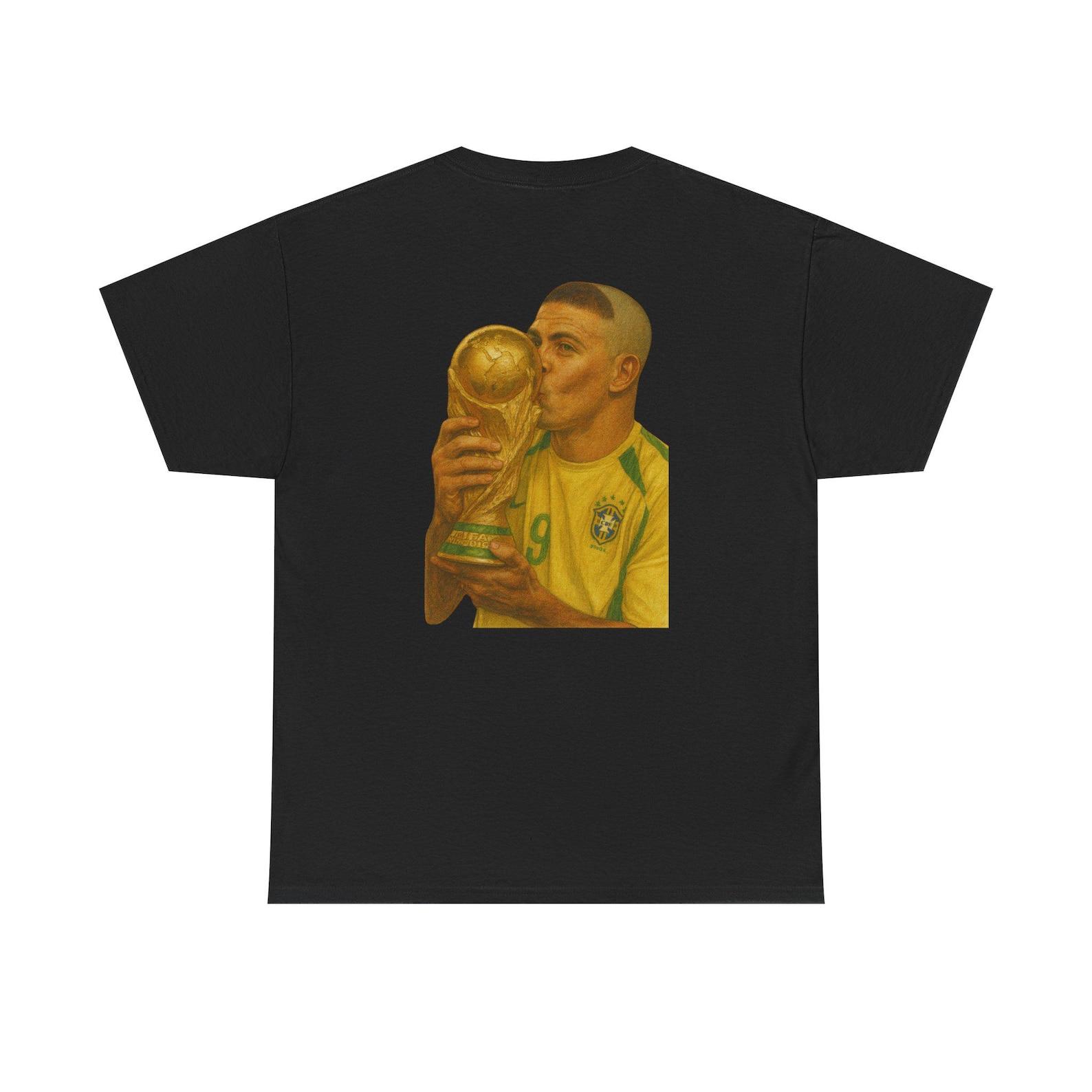 Ronaldo R9 Brazil World Cup T-Shirt, Football Soccer Fan Tee 2XL