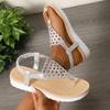 Fashion Women Summer Lightweight Wedge Sandals Fashion Out Clip Toe Thong Roman Sandals Hollow Comfortable Non Slip Beach Shoes Woman