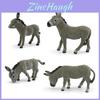 Realistic Pvc Donkey Model For Kids Learning And Collectible Animal Display