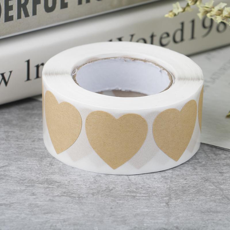 500 יח'\רול תוויות חותם נייד חבילת תווית מדבקת סימן אוניברסלי אהבה בצורת לב