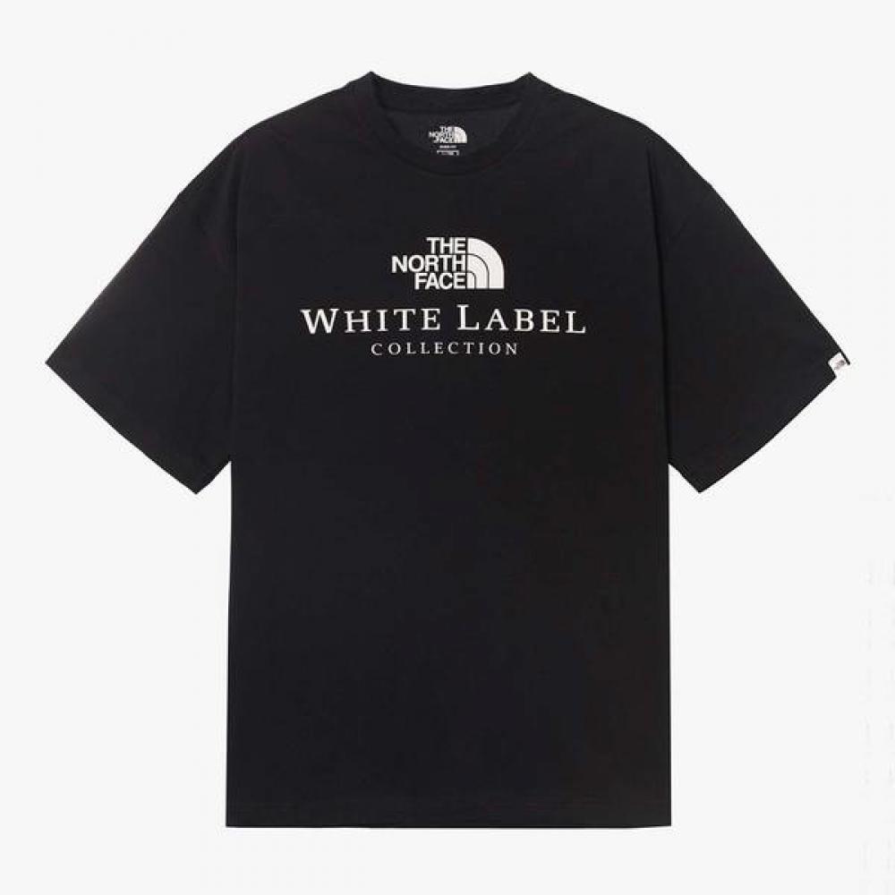The North Face White Label Signature Short Sleeve Round Tee Black Nt7ur26k BLACK/085