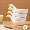 Goose Ceramic Sauce Dish Set Cute Embossed Soy Sauce & Condiment Plates for Sushi Dumplings & Hot Pot Elegant Home Decor Practical Dipping Bowls