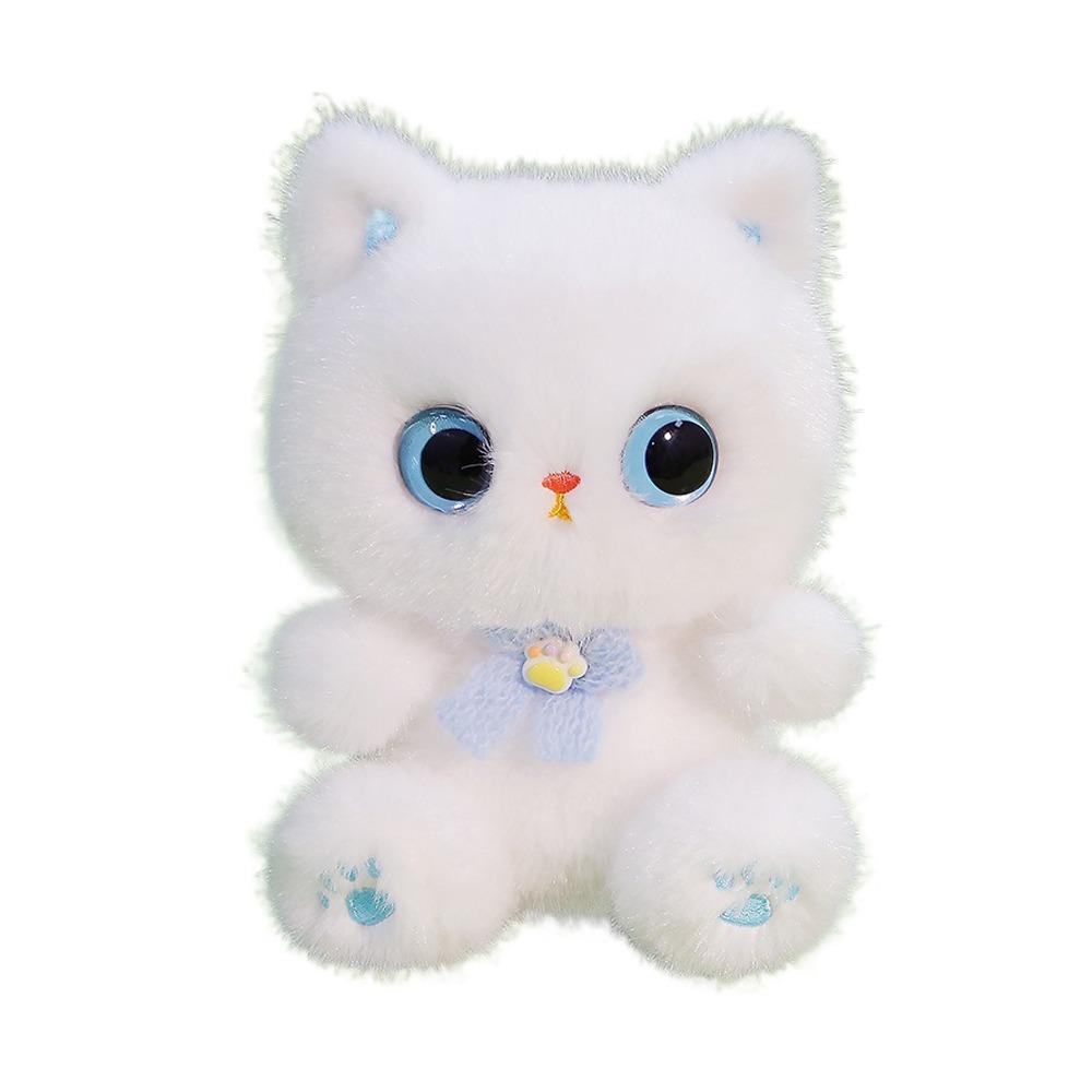 Stuffed Animals Black Cat Plush Toy Furry Cat Table Doll Siamese Cat Doll  Birthday Gifts