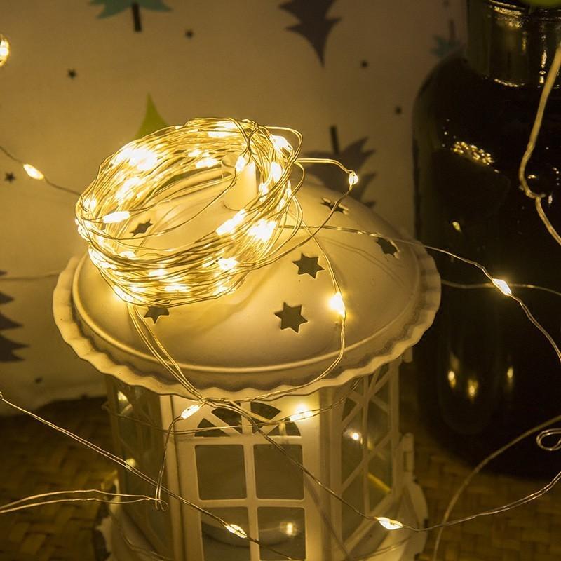 5M/2M bateriový LED světelný řetěz pro domácí dekoraci, DIY světlo do ložnice, dárek/LED pohádkový světelný řetěz pro vytvoření atmosféry