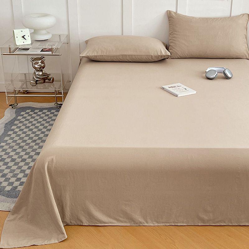 Solid Color Simple Bed Sheet Thickened For Single Double Dorm Home