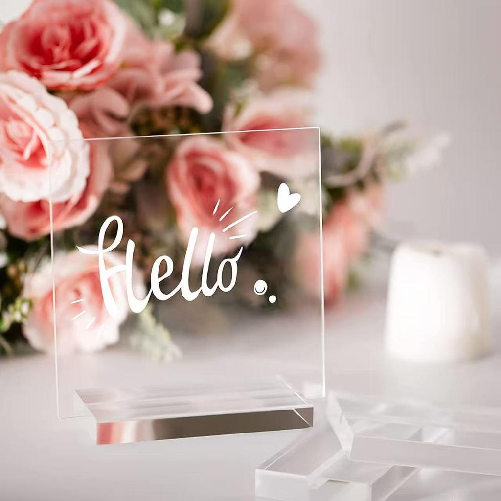 Acrylic Card Slot Base for Wedding, Conference, Menu, Exhibition Signage