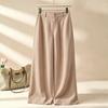 Loose and versatile cool linen wide-leg pants for women, summer 1116, thin high-waisted slimming drapey breathable straight-leg pants