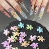 50/100 Stück Gemischte Lilienblüten Stahlkugel Nail Art Charms 3D Nageldekoration Weiches Harzmaterial DIY Maniküre Zubehör