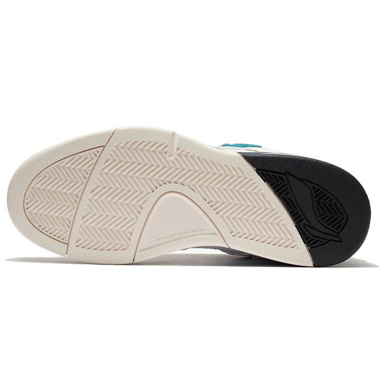 Li-Ning Non-Slip Wear-Resistant Low-Top Retro Basketball Shoes Men Sneakers White Blue AGBS031-3