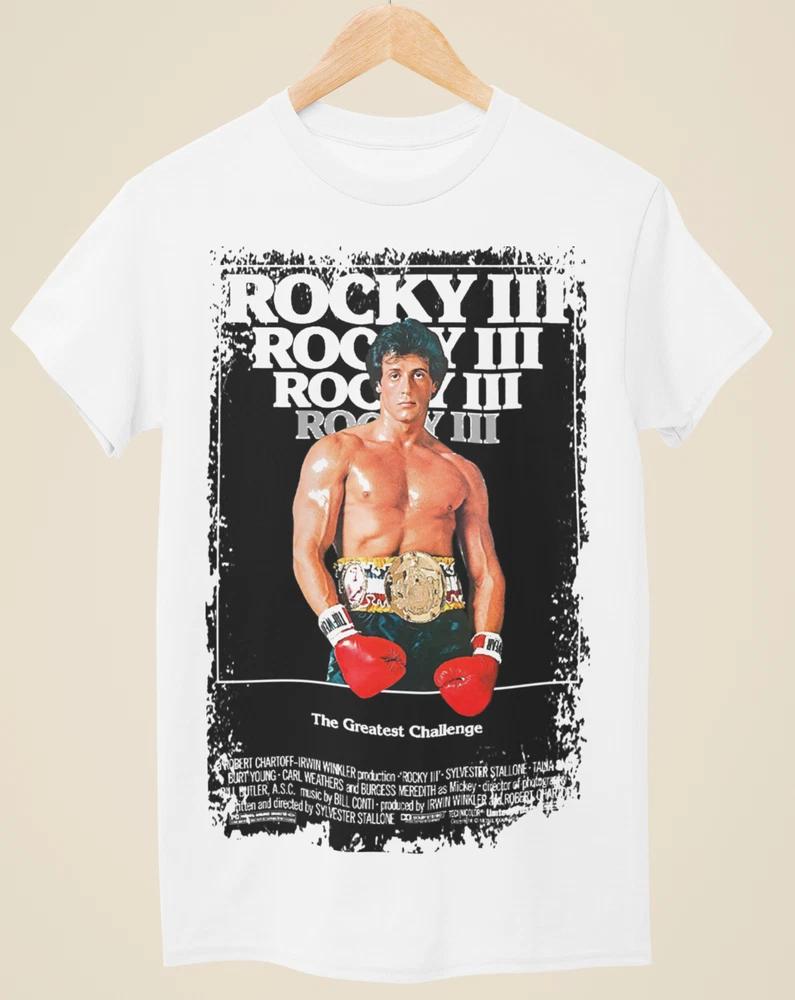Rocky Iii Movie Poster Inspired Unisex White TShirt S