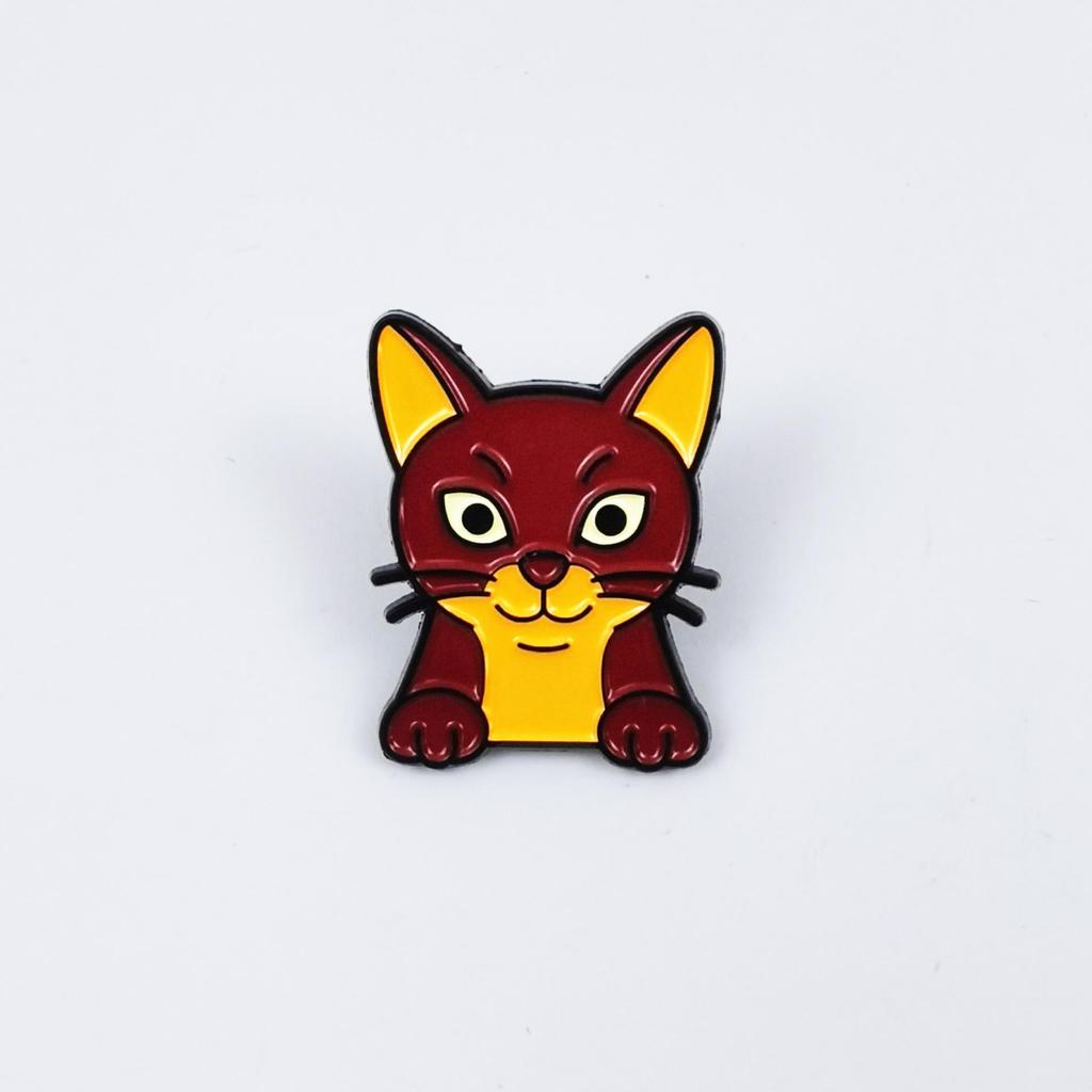 Calico Cat Cartoon Brooch - Cute Backpack Decoration & Fashion Metal Badge
