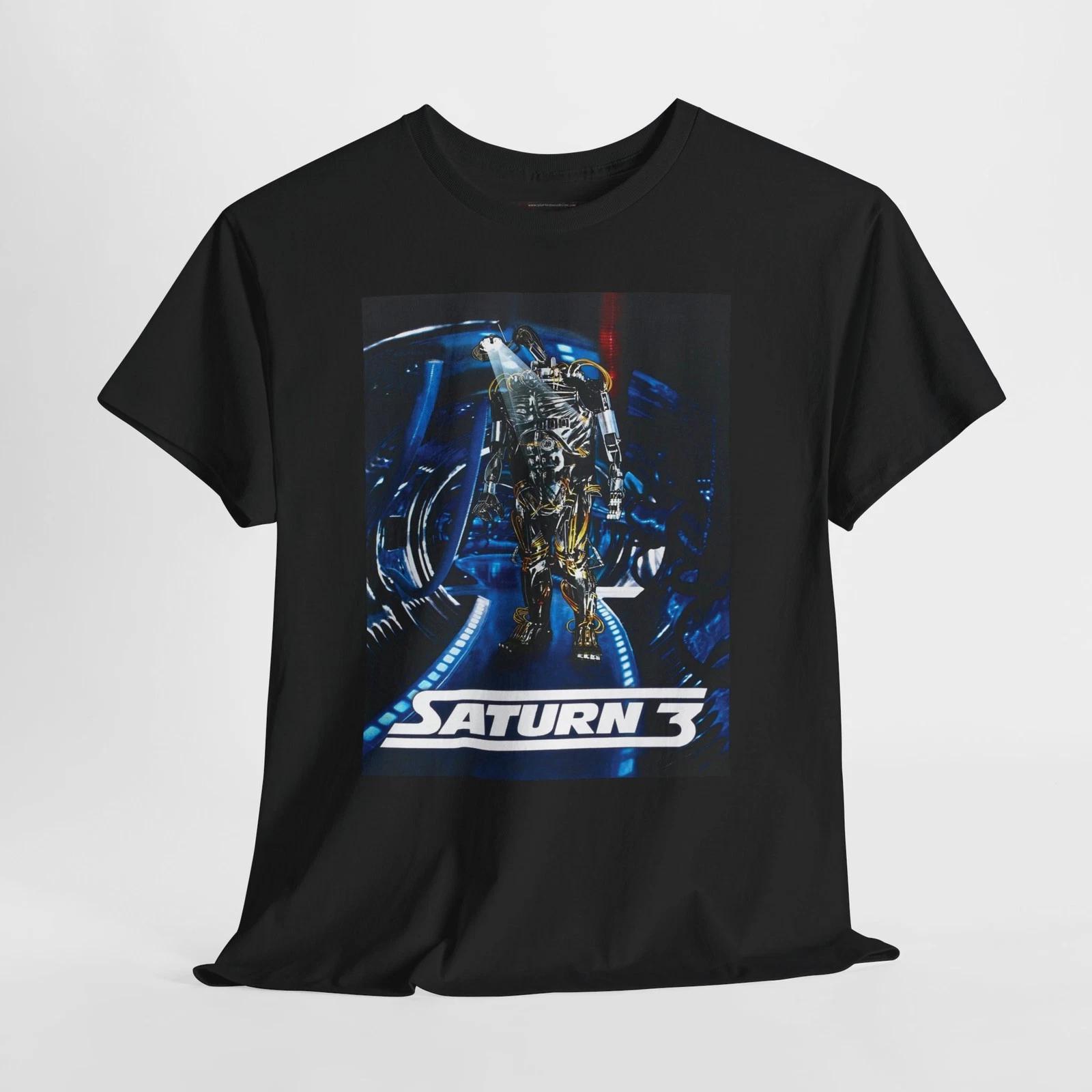 Saturn 3 1980 Retro Movie Poster Horror Unisex Graphic T-Shirt S