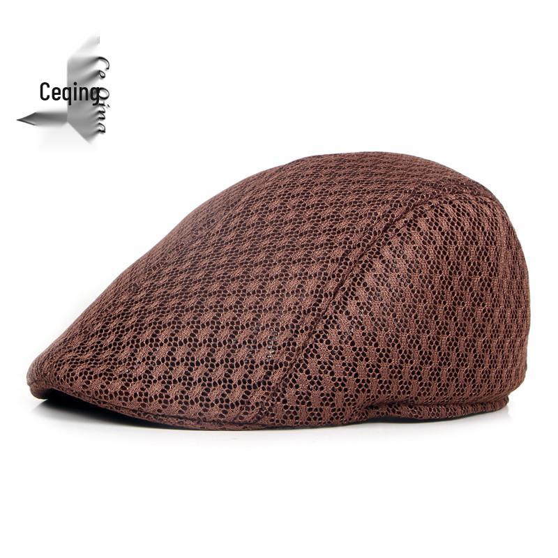 Korean Style Mesh Duckbill Beret for Men & Women - Breathable Summer Sun Newsboy Cap
